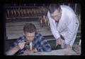 Knud Swenson examining plant specimens with graduate student, Oregon State University, Corvallis, Oregon, 1964