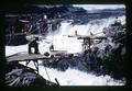 Native Americans fishing at Celilo Falls, circa 1955