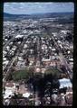 Aerial view of Corvallis, Oregon to the north; Central Park in the foreground, April 7, 1969