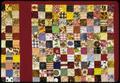 Approx. 72 x 88 inch 'Postage Stamp.' Took three years to cut out the pieces. Quilted about 1972. Saved all the pieces too little to do anything else with--cut out 1 1/2 inch scraps. Around 4, 8880 pieces without border. $500 insured