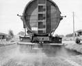 Truck watering road