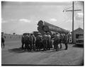 State Police School participants inspect a logging truck; Summer Session