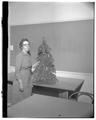 Homemade Christmas tree created by Miss Ida Ungalls, December 1954