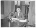 Senator Wayne Morse at an OSU press conference, September 1961
