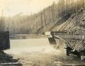 Dam and fish ladder on the Clackamas River at Cazadero, Oregon