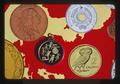 Reverse of 1979 Canadian 100 dollar gold coin and others, 1981