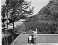 Woman and children looking at Cape Perpetua