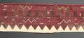 Textile Trim (from a woman's garment) of cotton or linen heavily embroidered in bands of geometric linear designs