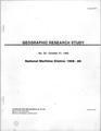 Geographic Research Study, No. 20, National Maritime Claims: 1958-85