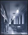 Portland Central Library, interior view of Reading Room with double height windows in Georgian style. A. E. Doyle, architect.