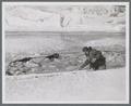 US Navy photo of Ensign dipping water in Antarctica, January 1963