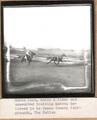 Horse Race, horse & rider and unmounted trotting horse; believed to be Wasco County Fairgrounds, The DallesImages from the H.G. & Louisa (Ruch) Miller Estate