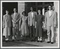 Three couples participating in International Week, sponsored by the Y-Round Table, Oregon State College