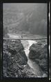 Man on footbridge near Ruby, Washington