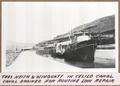 Tugs ""Keith"" & ""Winquatt"" in Celilo Canal - Canal drained for routine lock repair