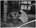 Hudson Hall dormitory fire aftermath, March 1953