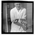 OSU Poultry Professor George Arscott with Coturnix quails