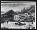 Photo of Drawing Titled: 'The west shore' and , ' A Coos Bay (Oregon) Shipyard'