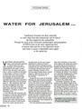 Water for Jerusalem...Yesterday and Today