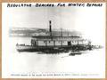 ""Regulator"" beached at The Dalles for Winter Repairs in 1890's