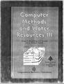 Computer Methods and Water Resources III
