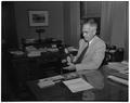 President A. L. Strand observes his 10th year as leader of Oregon State College, October 14, 1952