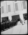 Color guard leading the commencement processional, June 1952