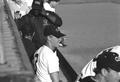 Baseball players in the dugout