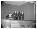 An alumni quartet singing in the Memorial Union Ballroom at the Class of 1905 fifty-year reunion.