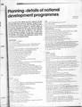 Planning -- Details of National Development Programmes