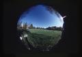 Fisheye view of Memorial Union Quad, looking east from 29th Street, Oregon State University, Corvallis, Oregon, 1981