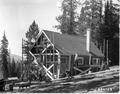 CCC crew constructing a guard station at the Boise National Forest, Idaho