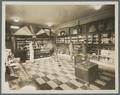 Interior of pharmacy shop exhibit, circa 1930