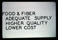 "Food & Fiber" title slide, circa 1965