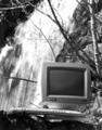 Computer and Waterfall