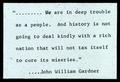 Statement by John William Gardner regarding national wealth and tax policies, circa 1965