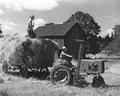 Tractor and hay wagon