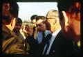 Norman Borlaug with staff and students on field trip at North Willamette Experiment Station, Oregon State University, Aurora, Oregon, circa 1971