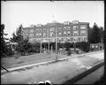 Main building and entryway, Portland Sanatorium. Driveway in foreground.