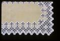 21 x 9 1/2 yellow Hardanger runner, one of the first, the second actual piece that Mrs. Hauke made, circa 1971
