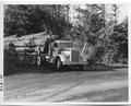 Loaded log truck at Tahkenitch Forest Camp