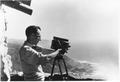 Cameraman John Feierbacher at Cape Perpetua for the movie ""Farthest West"".