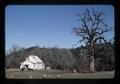 Church along highway with gnarled tree, Oregon, 1976