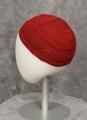 Cap of deep red crochet