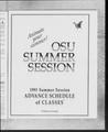 OSU Summer Session Advance Schedule of Classes, Summer, 1991