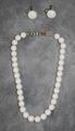 Choker necklace of @10mm opaque white beads