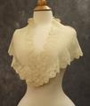 Fichu (Shawl) of fine ivory tulle with a flower lace border