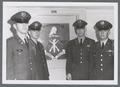 ROTC cadet officers by Pershing Rifles Headquarters, circa 1960