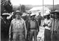 Farm workers at their camp