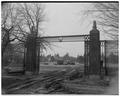 Gates for campus "front door," 1952-1953
